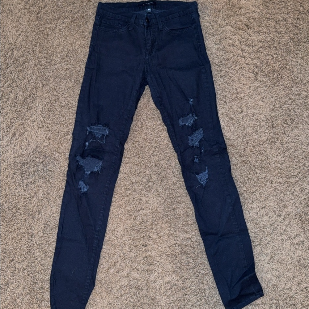 Distressed Black Jeans for Women
